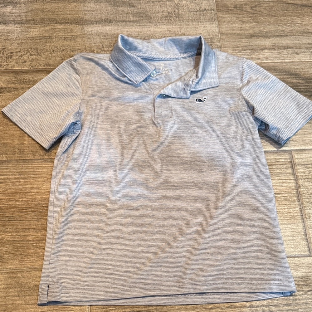 Vineyard Vines Kids Light Gray Polo Shirt